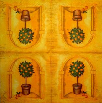 073 Lemons,  Oranges - 3 ply (orange)